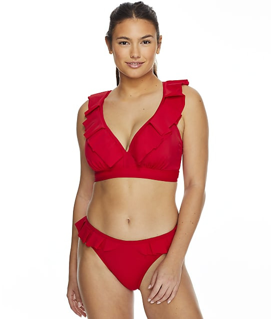 Pour Moi Space Ruffle Convertible Bikini Top | Bare Necessities