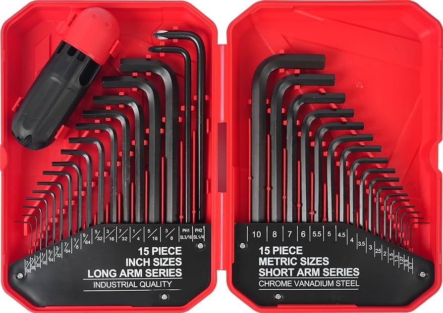 LOZAGU 35-Piece Allen Wrench Sets Metric and Standard Hex Key Set, Allen Key Set, MM(0.7mm-10mm) ... | Amazon (US)
