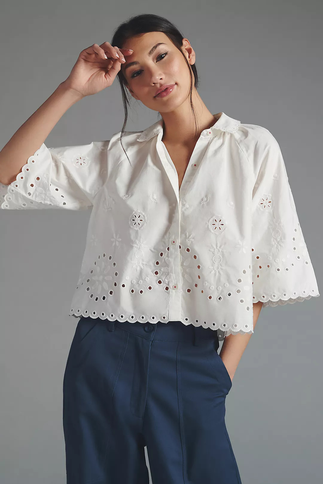 Scotch & Soda Eyelet Blouse | Anthropologie (US)