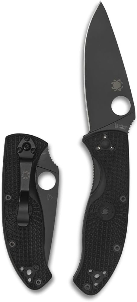 Spyderco Tenacious Folding Pocket Knife with 3.3" 8Cr13MoV Steel Blade and FRN Handle - EDC Knife... | Amazon (US)