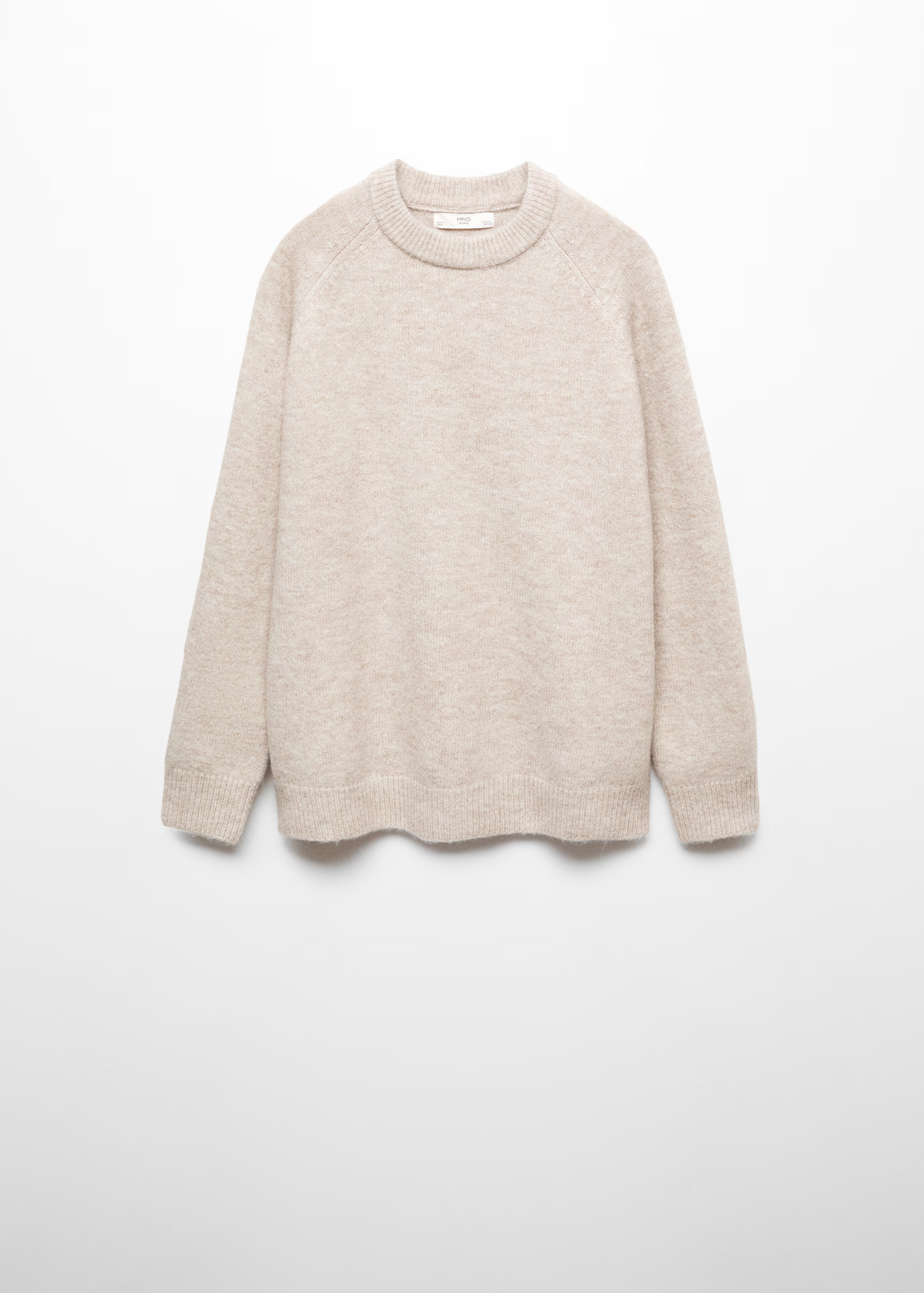Cotton-linen round-neck knitted sweater | MANGO (US)