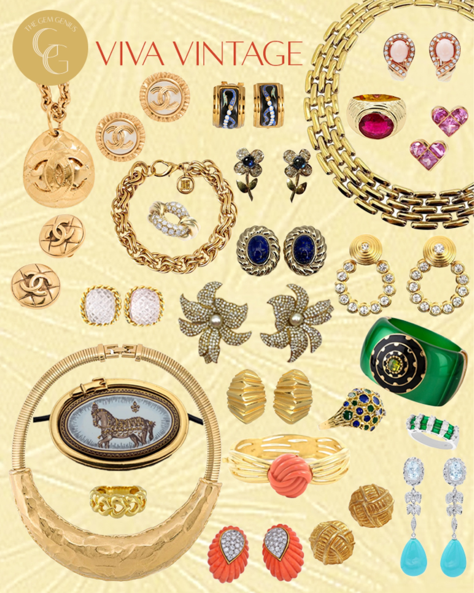 Viva Vintage // Bold, gold and ultra-glam jewelry from the past are fresh to market—and top of mind for holiday shoppers!

#thegemgenius #gemgenius #jewelry #jewels #jewelryaddict #gemstones #birthstone #vintage #onlineshop #shopsmall #womenownedbusiness #smallbusiness #smallbusinessowner #onlinebusiness #womenowned #earrings #necklace #bracelet #braceletstacks #rings #accessories #womensstyle #womensfashion #instajewelry #jewelrygram #designerjewelry #statementjewelry #statementearrings #fashionjewelry #moodboard

#LTKHoliday #LTKsalealert #LTKSeasonal