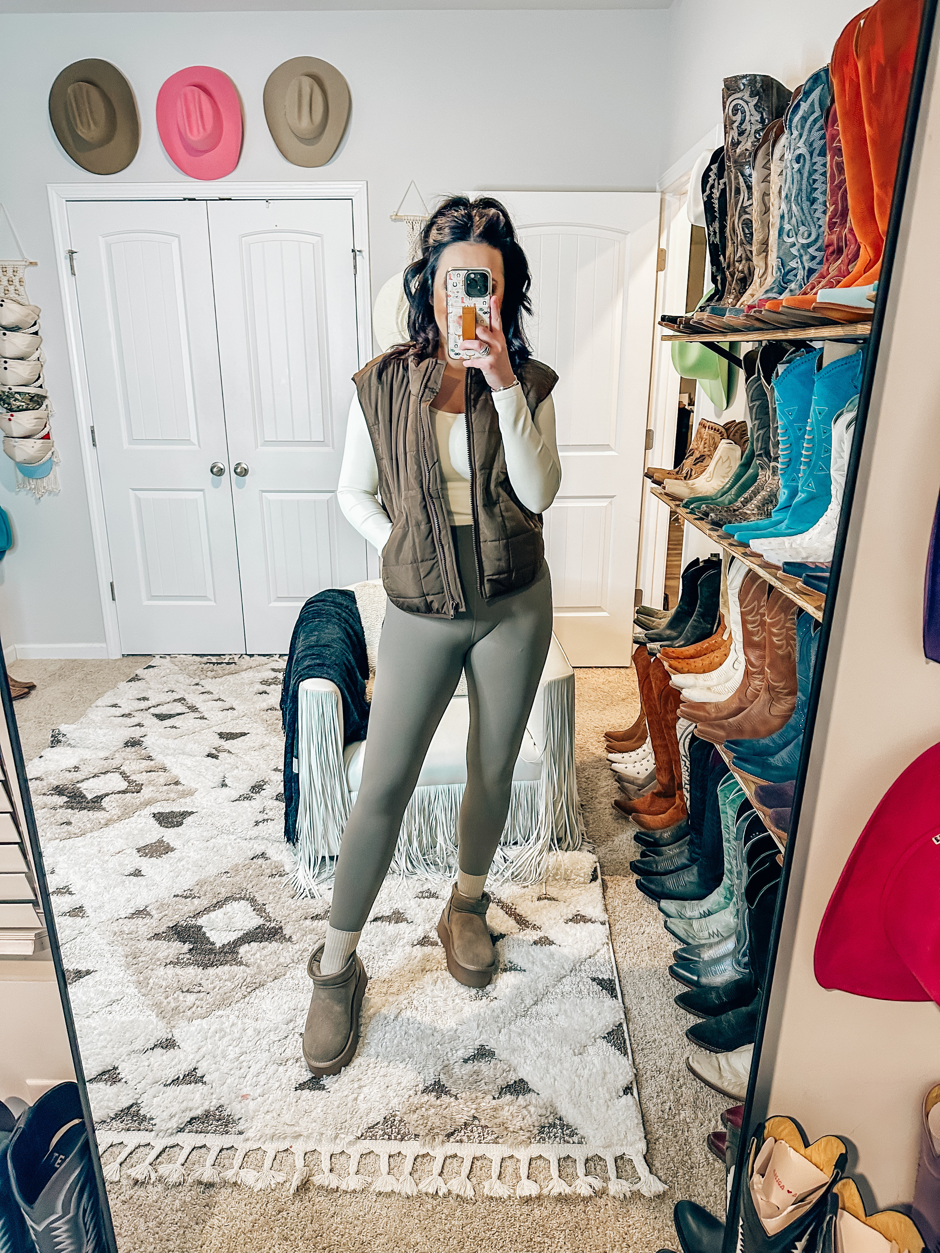 Amazon fashion casual at leisure wear puffer vest look for less long sleeve crop look for less leggings inspired by Lululemon and UGG boots look alike from Amazon

#LTKFindsUnder100 #LTKStyleTip #LTKFindsUnder50