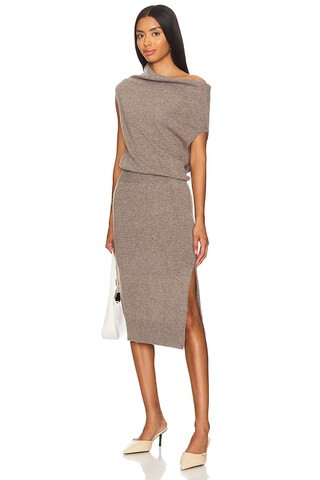 Brochu Walker Lori Sleeveless Dress in Otter Melange from Revolve.com | Revolve Clothing (Global)