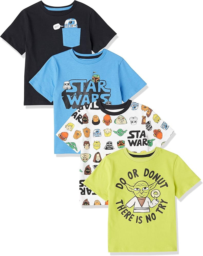 Amazon Essentials Disney | Marvel | Star Wars Boys and Toddlers' Short-Sleeve T-Shirts (Previousl... | Amazon (US)