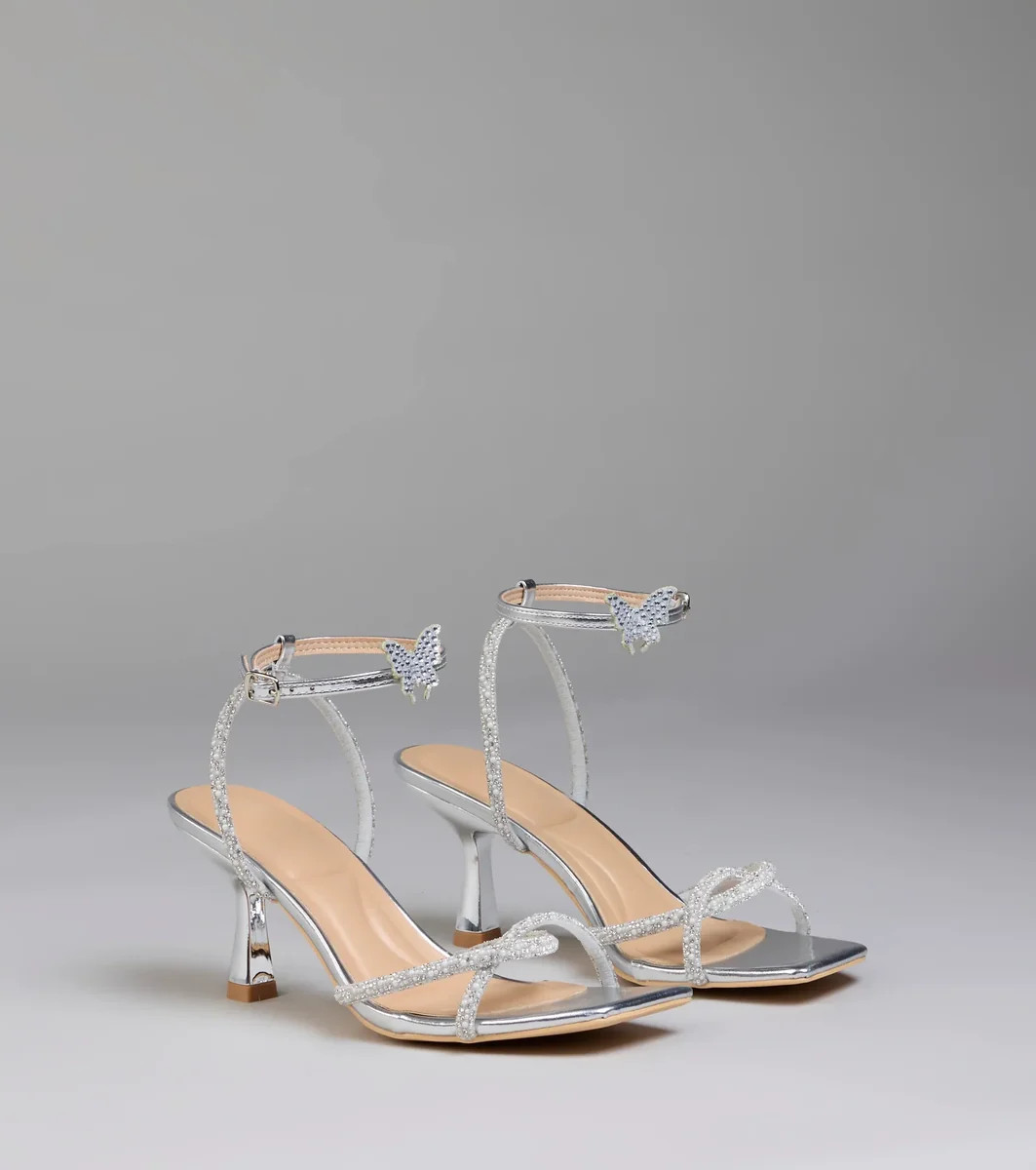 Fab Icon Butterfly Rhinestone Stiletto Heels | Windsor Stores