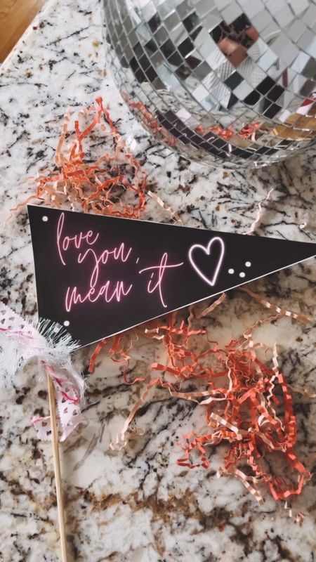 Love You, Mean It 🖤 Nothing says Love like it written in neon lights. These flags are so fun for a Bridal Shower, Galentine’s Party, Valentine, etc.

#LTKFind #LTKfamily #LTKhome