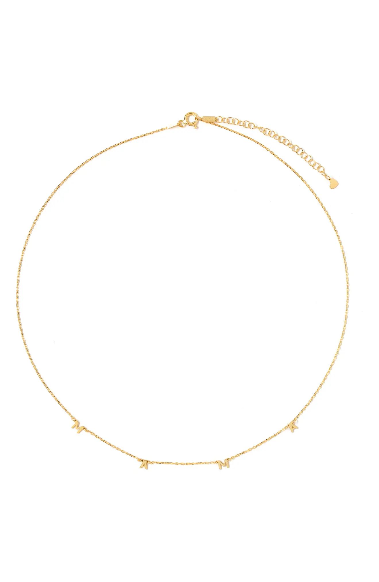 Tess + Tricia Lenni & Co(R) Mama Necklace in Gold at Nordstrom | Nordstrom