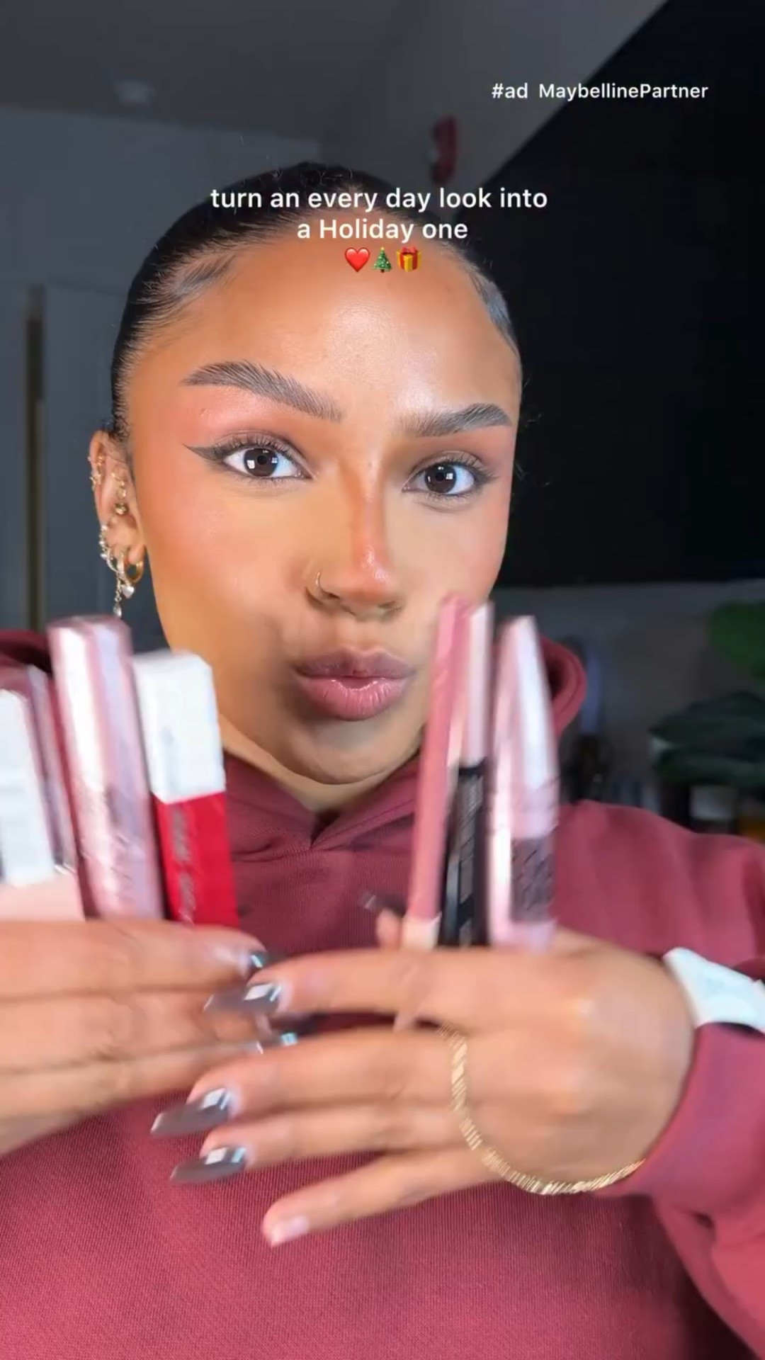 #ad Because you are the gift! So might as well look like one! With @maybelline they make it too easy!  #MaybellinePartner  #TargetPartner #Target @targetstyle @target