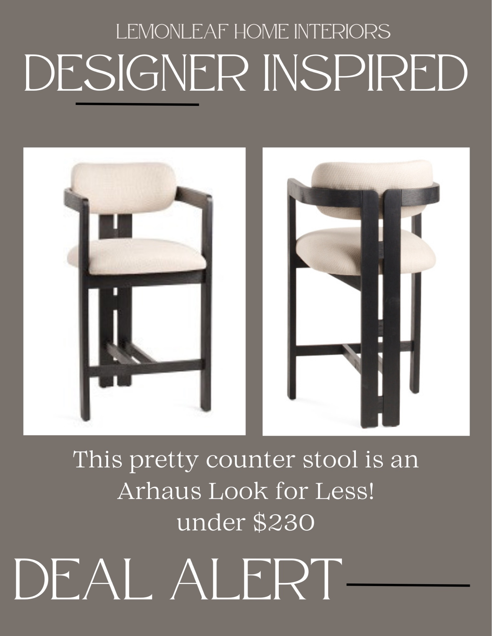 Amazing find! These counter stools are an Arhaus look for less. Love the modern shape and elevated style 
Marshall’s home furniture 
Tjmaxx 


#LTKStyleTip #LTKSaleAlert #LTKHome