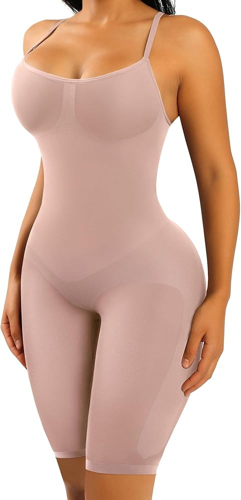 Fajas Shapewear for Women Tummy Control Body Shaper Butt Lifter Thigh Slimmers Knee-Length Bodysu... | Amazon (US)