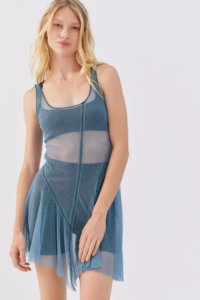 UO Tara Sheer Mini Dress | Urban Outfitters (US and RoW)