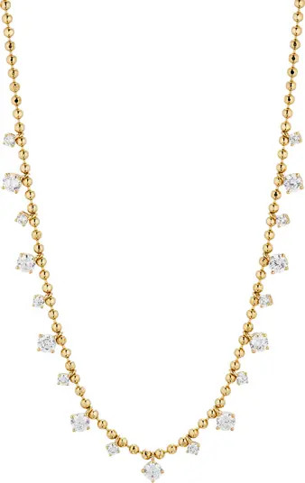 Twilight Cubic Zirconia Shaky Ball Chain Necklace | Nordstrom