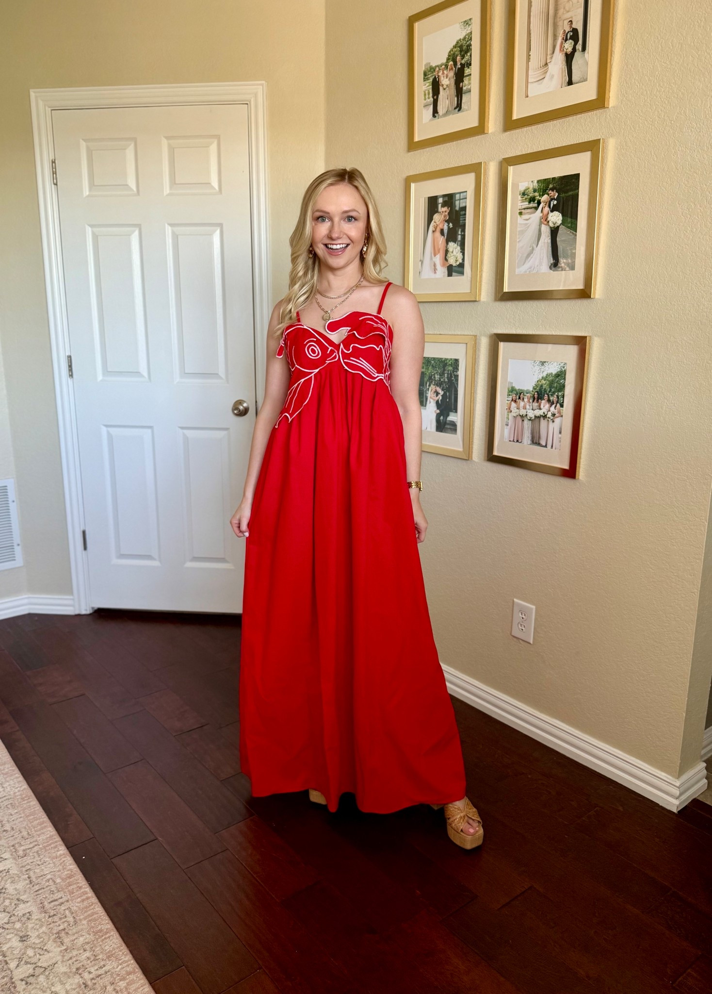 This Amazon dress is the perfect look alike for the Farm Rio version! Wearing a S | vacation dress, sundress, red dress, maxi dress 

#LTKFindsUnder50 #LTKStyleTip #LTKSeasonal