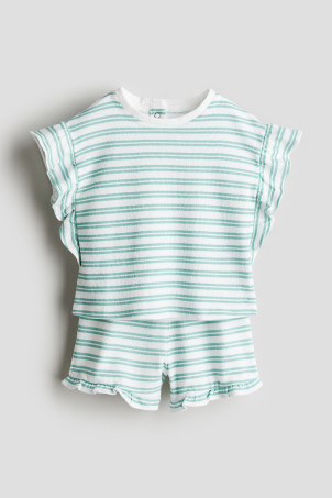 2-piece Jersey Set - Turquoise/SmileyWorld® - Kids | H&M US | H&M (US + CA)