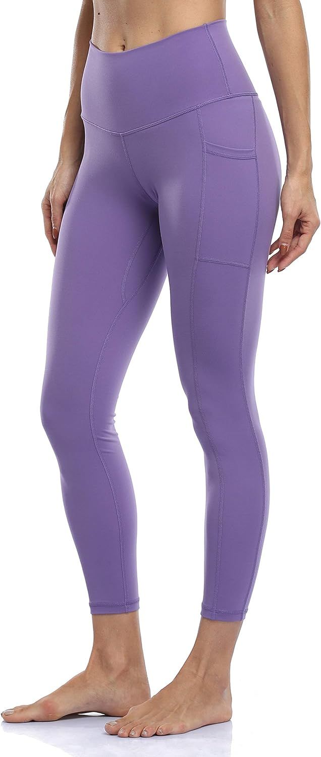 Colorfulkoala Women's High Waisted Yoga Pants 7/8 Length Leggings with Pockets | Amazon (US)