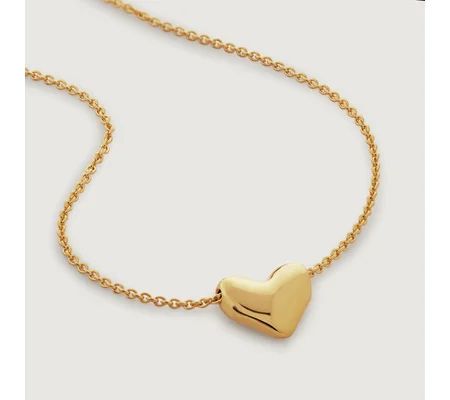 Heart Chain Necklace Adjustable 41-46cm/16-18' | Monica Vinader (Global)