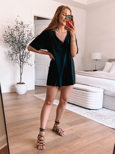 Obsessed with this amazon romper and sandals! I have the sandals in 3 colors, they’re comfy, and STAY TIED! 🙌🏻

#LTKSeasonal #LTKFindsUnder50 #LTKStyleTip