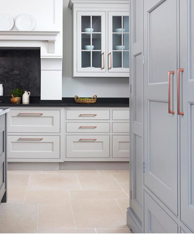 Goo-Ki Brushed Copper Cabinet Pulls with 6.3''Hole Centers, Modern Style Zinc Alloy Cabinet Handl... | Amazon (US)