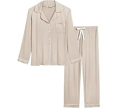 Joyaria Womens Button Down Pajama Sets Long Sleeve Pj Pants Set Sleepwear | Amazon (US)