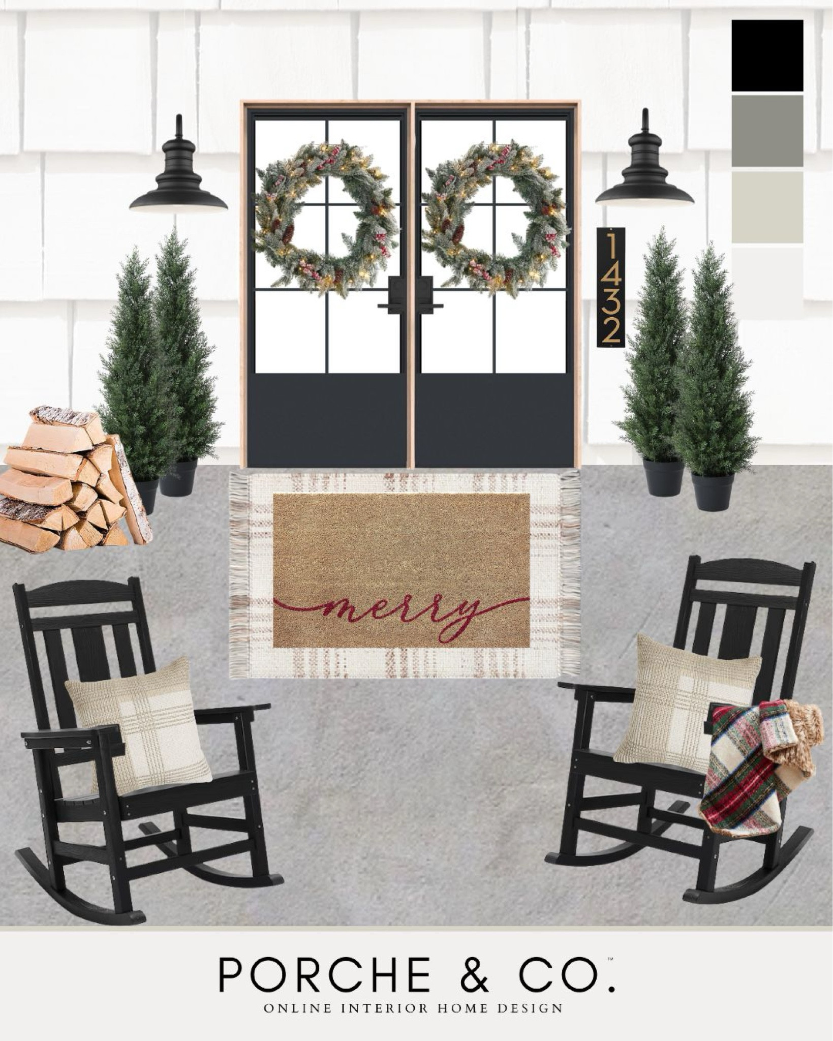 Holiday front porch, Christmas, front porch styling, holiday decor, Christmas in July 
#visionboard #moodboard #porcheandco

#LTKHome #LTKSeasonal #LTKSummerSales