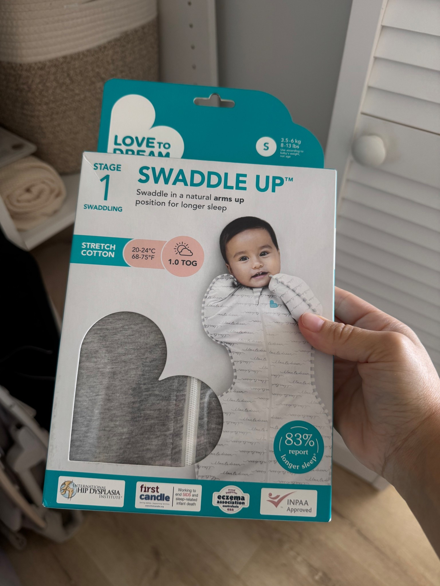 This swaddle is single handedly responsible for helping our daughter sleep through the night lol! She loved to have her hands up and traditional swaddles were driving her crazy! This one lets the baby have hands up and makes them so happy and cozy 🩵🩷

#LTKBaby #LTKFamily #LTKBump