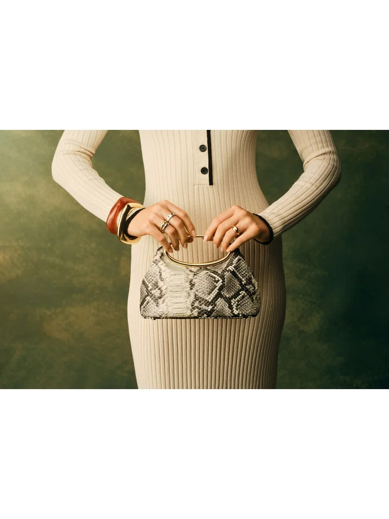 Scoop Women's Faux Top Handle Clutch, Snake | Walmart (US)