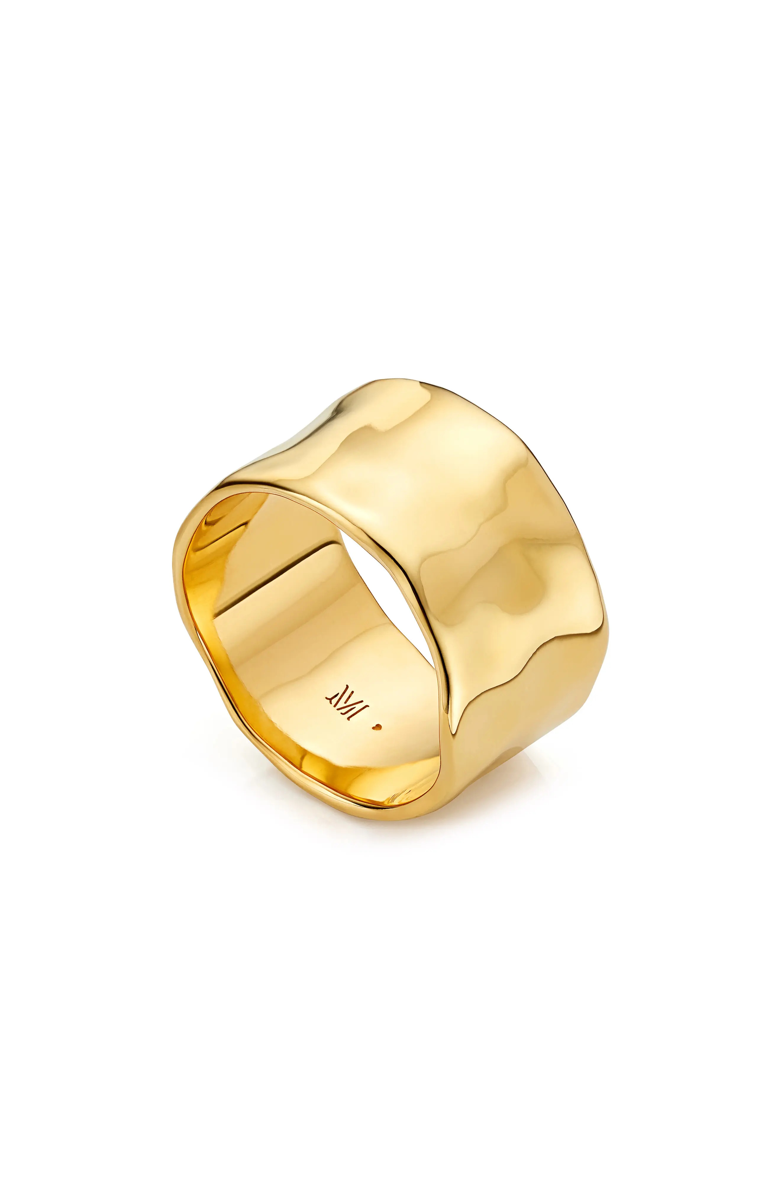 Monica Vinader Siren Muse Wide Ring in Yellow Gold at Nordstrom, Size 9 | Nordstrom