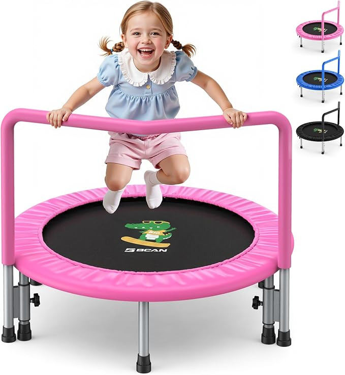 BCAN 36'' Toddler Trampoline, ASTM Certified - Kids Trampoline for Ages 1-6, Foam Handle & Safe T... | Amazon (US)