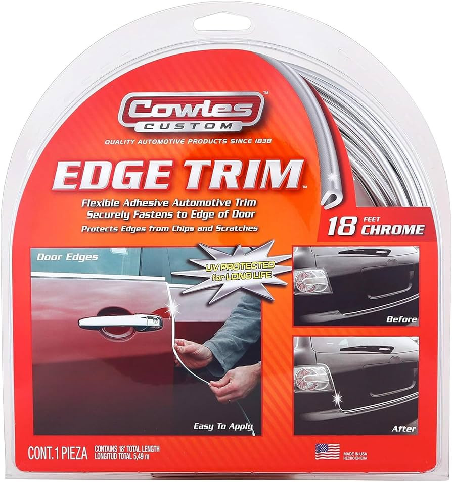 Cowles - Enhanced 18ft Chrome U-Channel Edge Guard Trim, 18ft Rubber Bumper Protector accessory, ... | Amazon (US)
