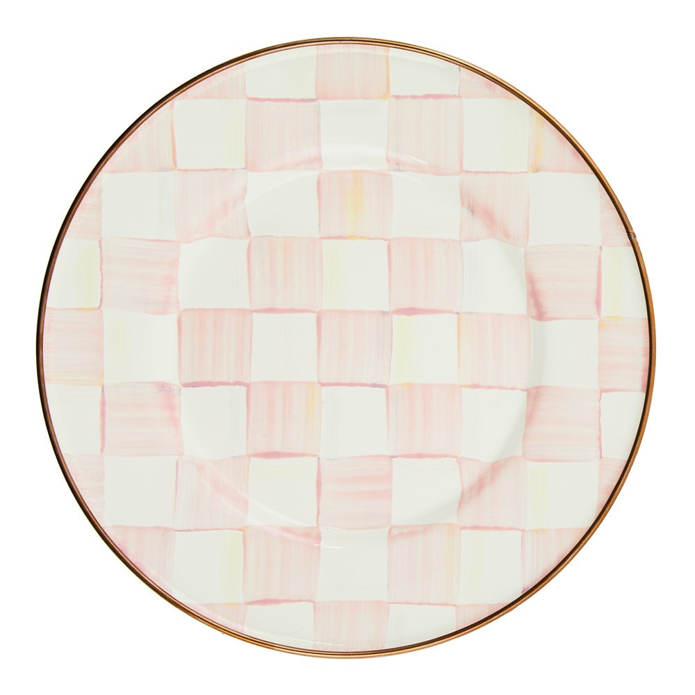 Rosy Check Enamel Dinnerware | MacKenzie-Childs