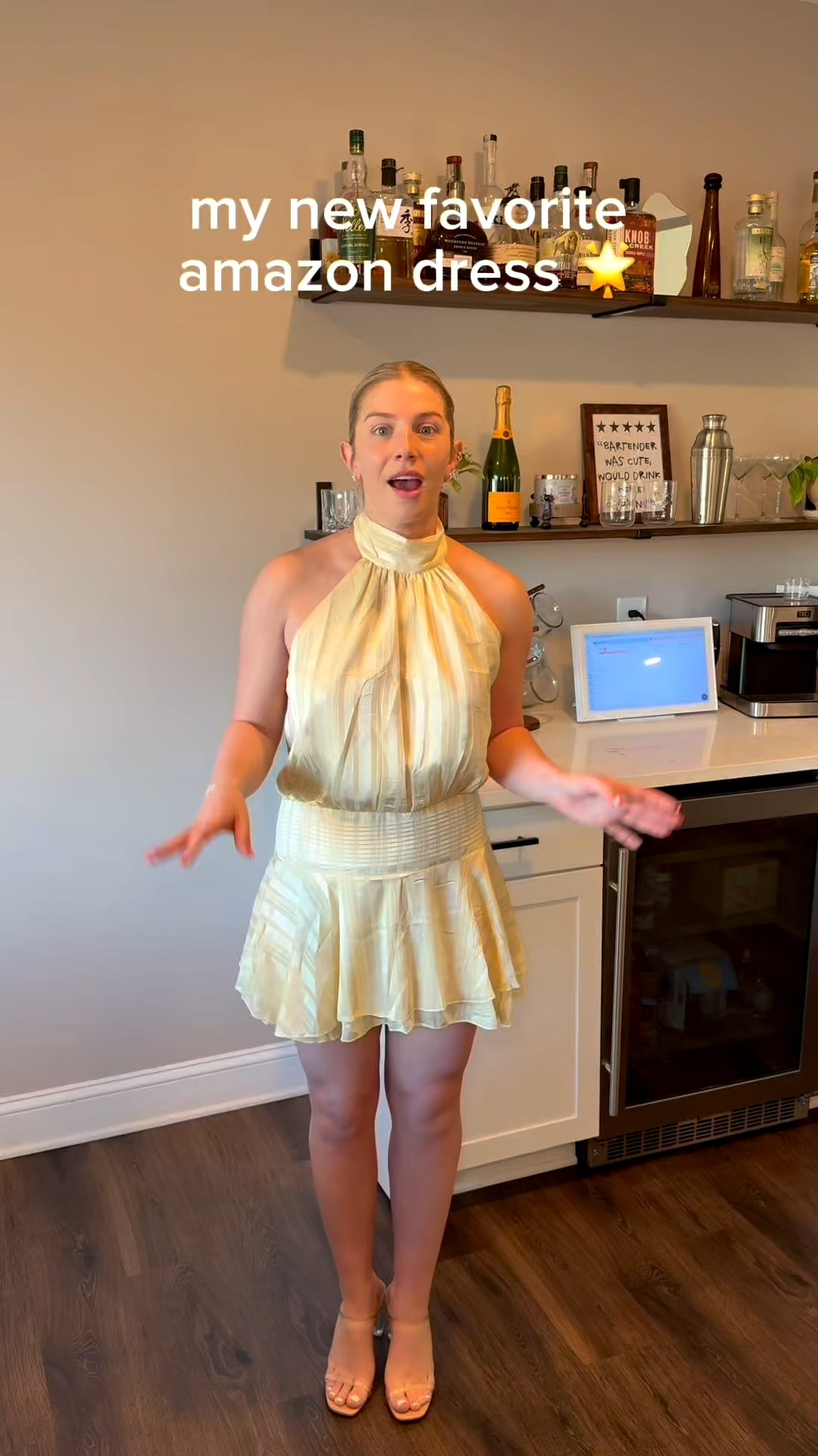 my new favorite dress from amazon! this is the perfect butter yellow color for summer. i ordered a size medium and love that it has a tie in the back. It feels very secure and flows so nicelyy

#LTKgrwm #LTKootd #LTKValentine