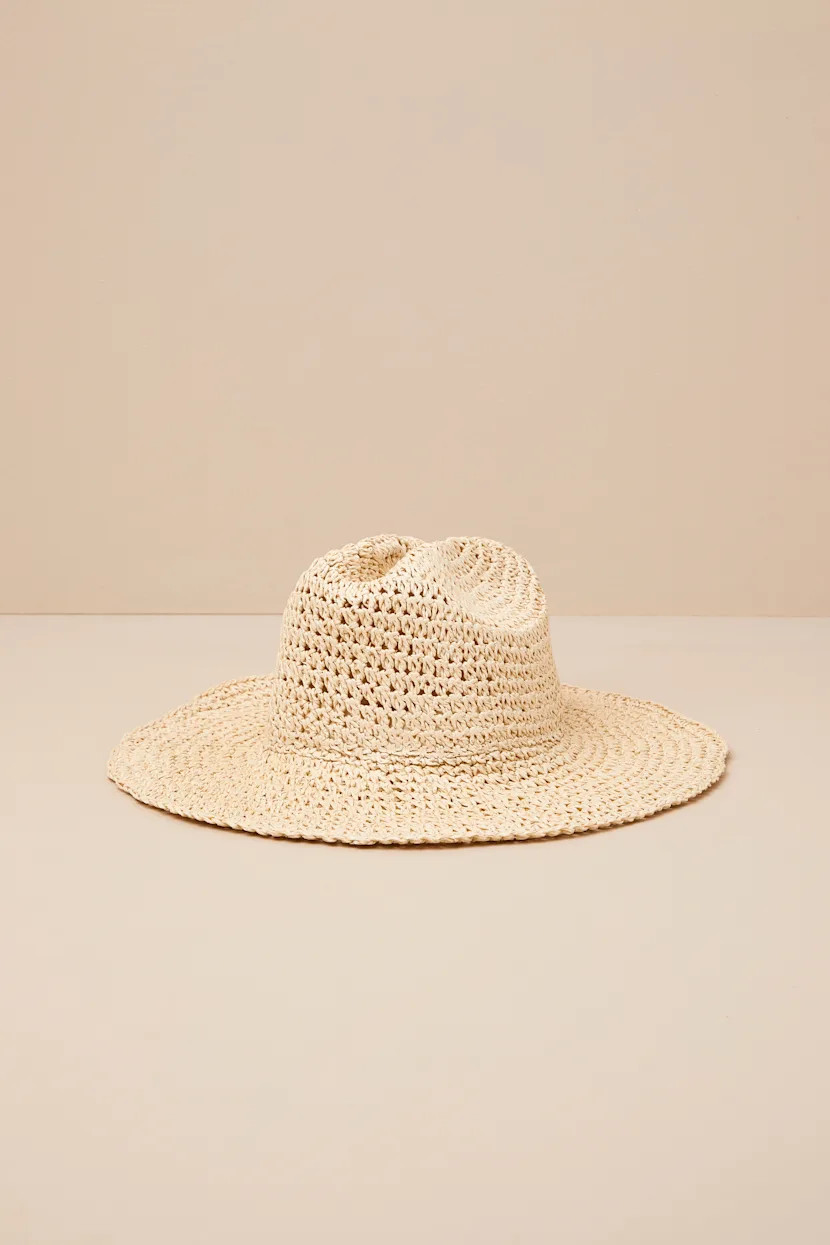 Beachside Charm Beige Woven Straw Sun Hat | Lulus