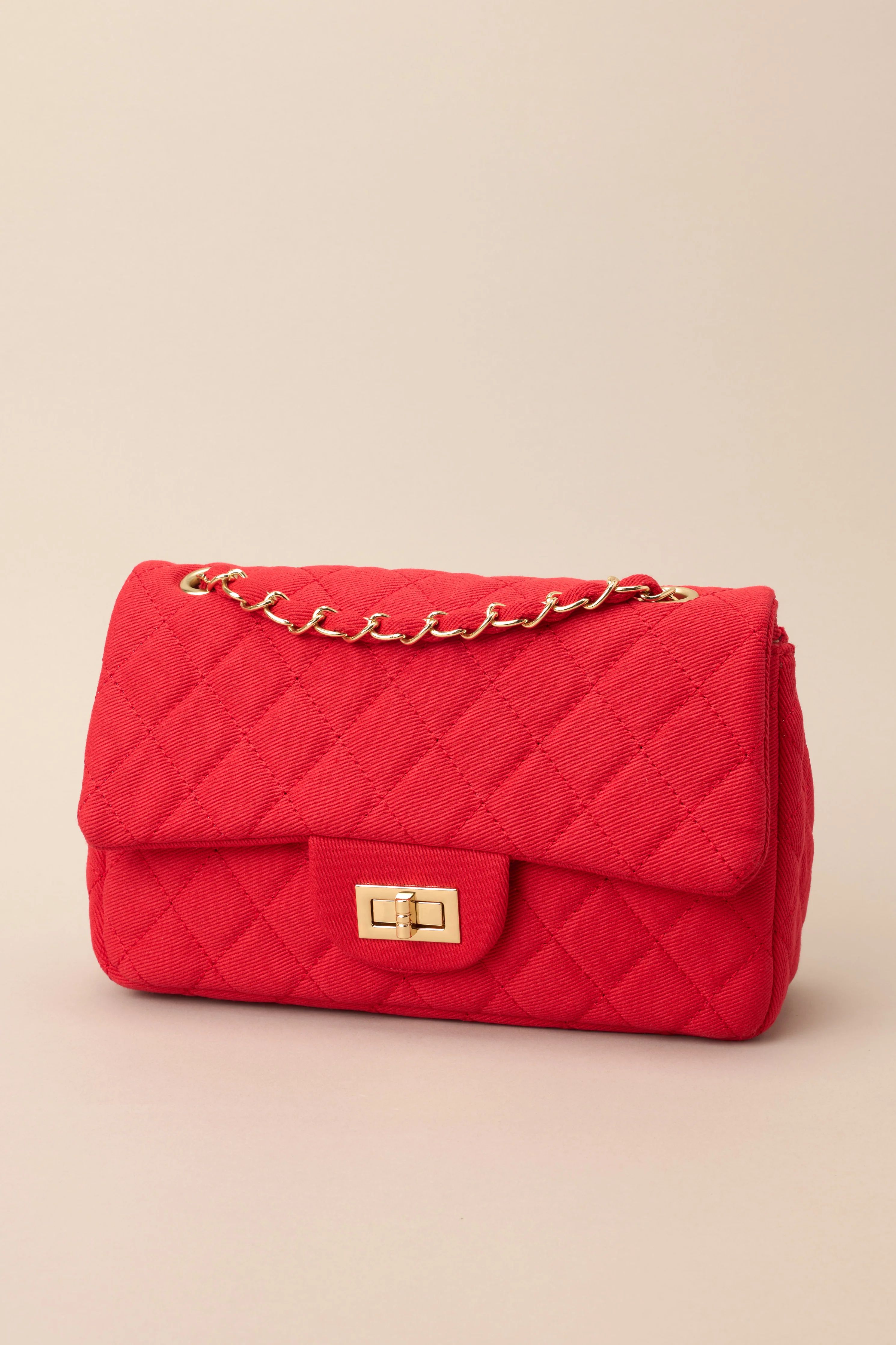 Move On Red Quilted Handbag | Red Dress 