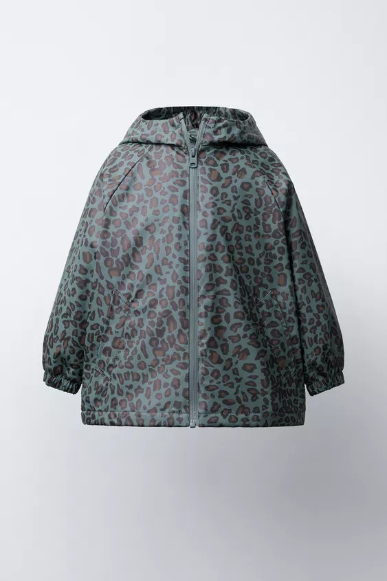 RUBBERISED ANIMAL PRINT WATER-RESISTANT RAINCOAT | Zara UK