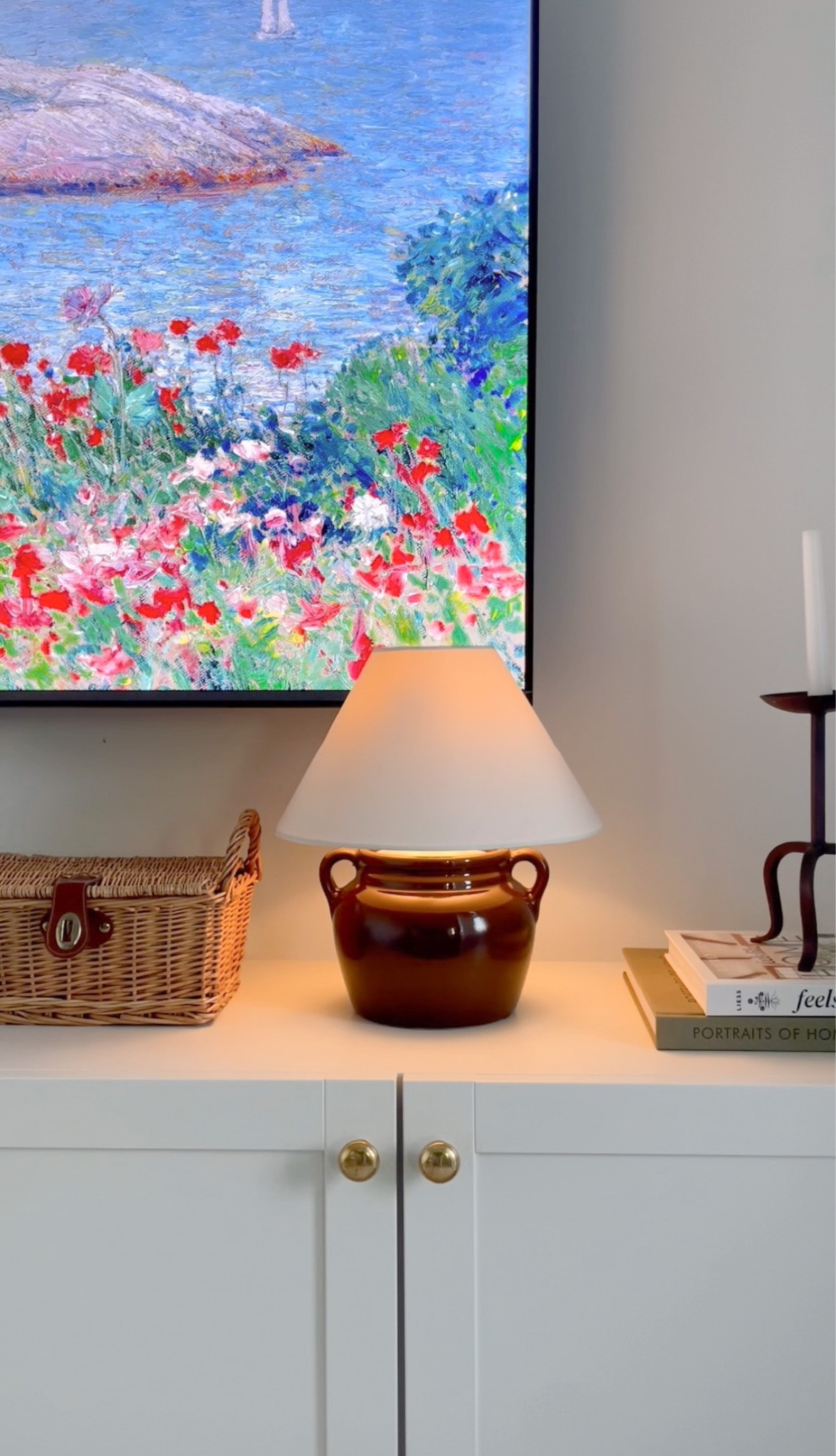 Turned this vase into a lamp with a few easy tweaks and it’s so so cute 🤎 #diylamp 

#LTKhome