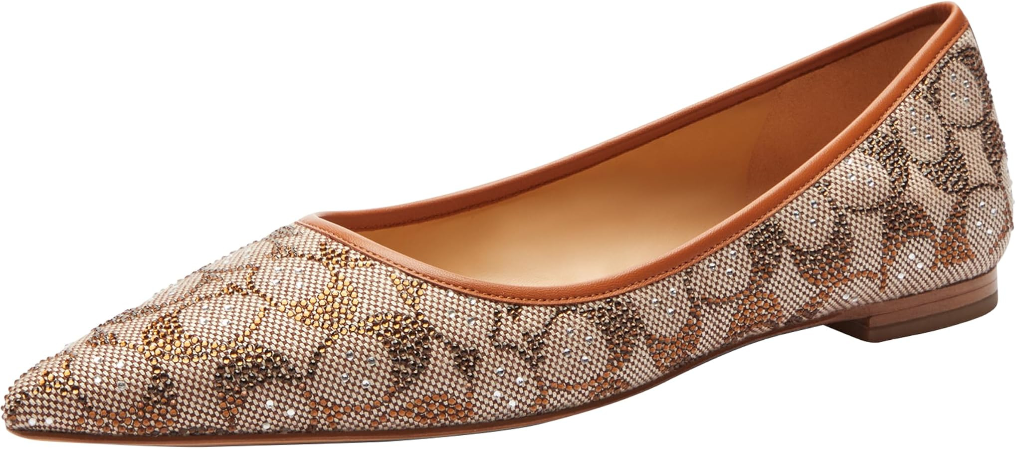 Coach Womens Daphne Crystal Signature Jacquard Flat | Amazon (US)