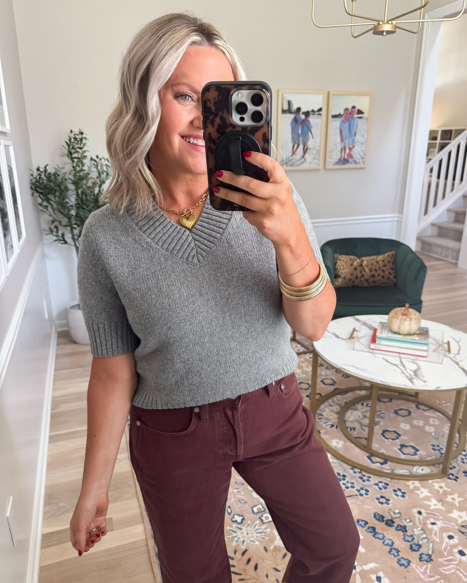 Such a beautiful fall color combination 🤎 These burgundy pants with the soft gray top feel so seasonal without being too heavy for warmer fall days. Add loafers and simple gold jewelry and you’re set!

burgundy pants, gray top, fall outfit, burgundy outfit, fall color palette, casual fall style, short sleeve sweater, loafer outfit, everyday fall outfit, women’s fall fashion, lovelylifestyling

#LTKootd #LTKgrwm #LTKdayinmylife