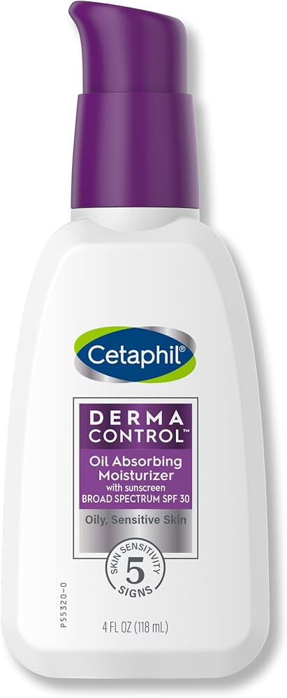 CETAPHIL DERMACONTROL Oil Absorbing Moisturizer with SPF 30 , For Sensitive, Oily Skin , 4 fl oz ... | Amazon (US)