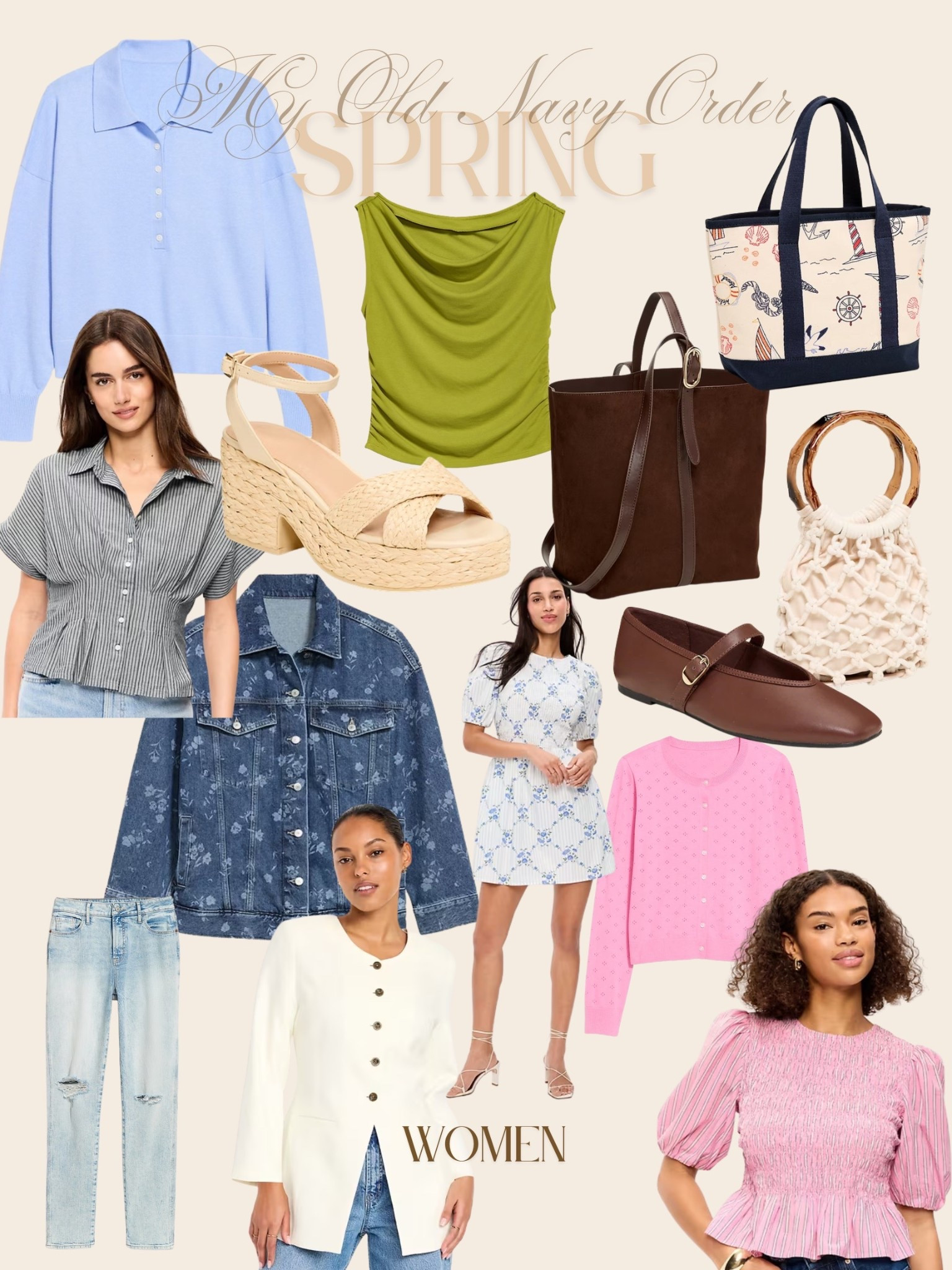 Old navy spring order women’s clothes and accessories. I loved some of the purses and currently on sale so a great price

#LTKmomlife #LTKSaleAlert #LTKootd