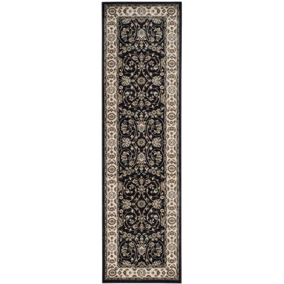 2'3"x12' Floral Loomed Runner Rug Anthracite/Cream - Safavieh | Target