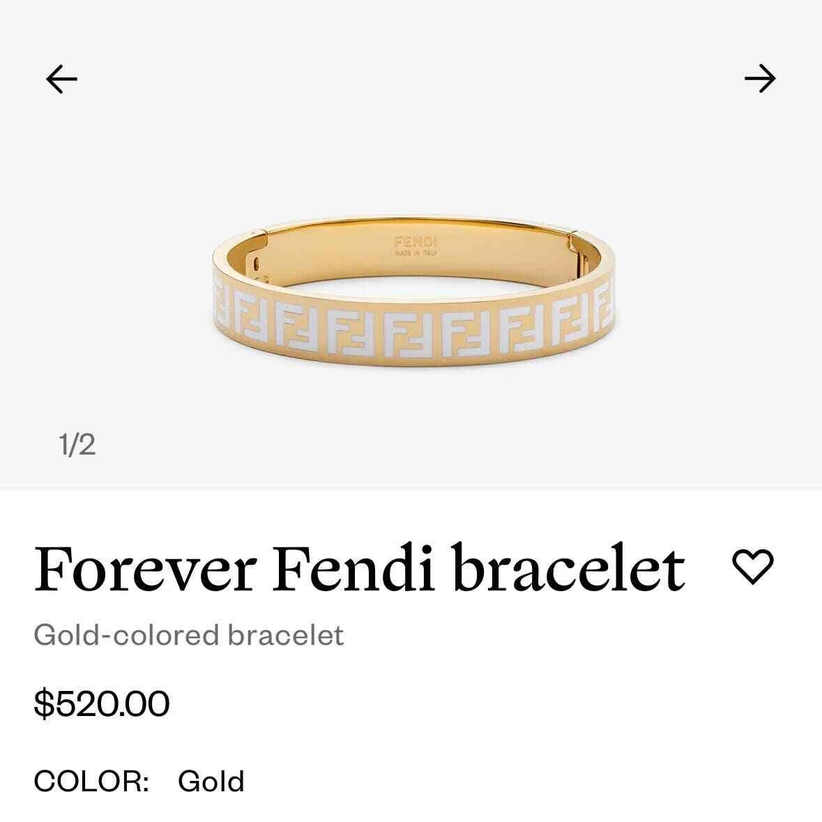 Forever Fendi bracelet - White | eBay US