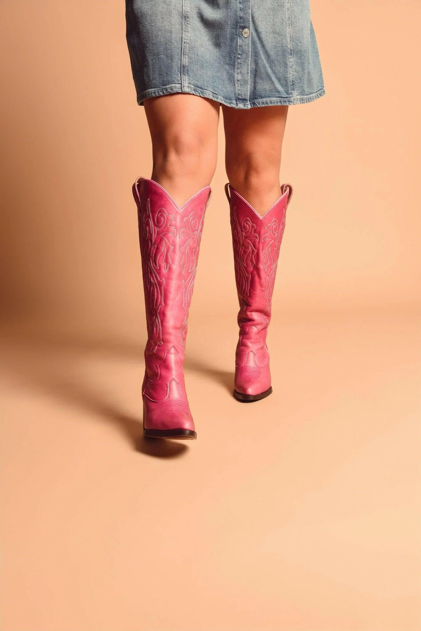 Santa Rosa Pink Wide Calf Boots | Luxury Western Boot | Fontleroy | Fontleroy