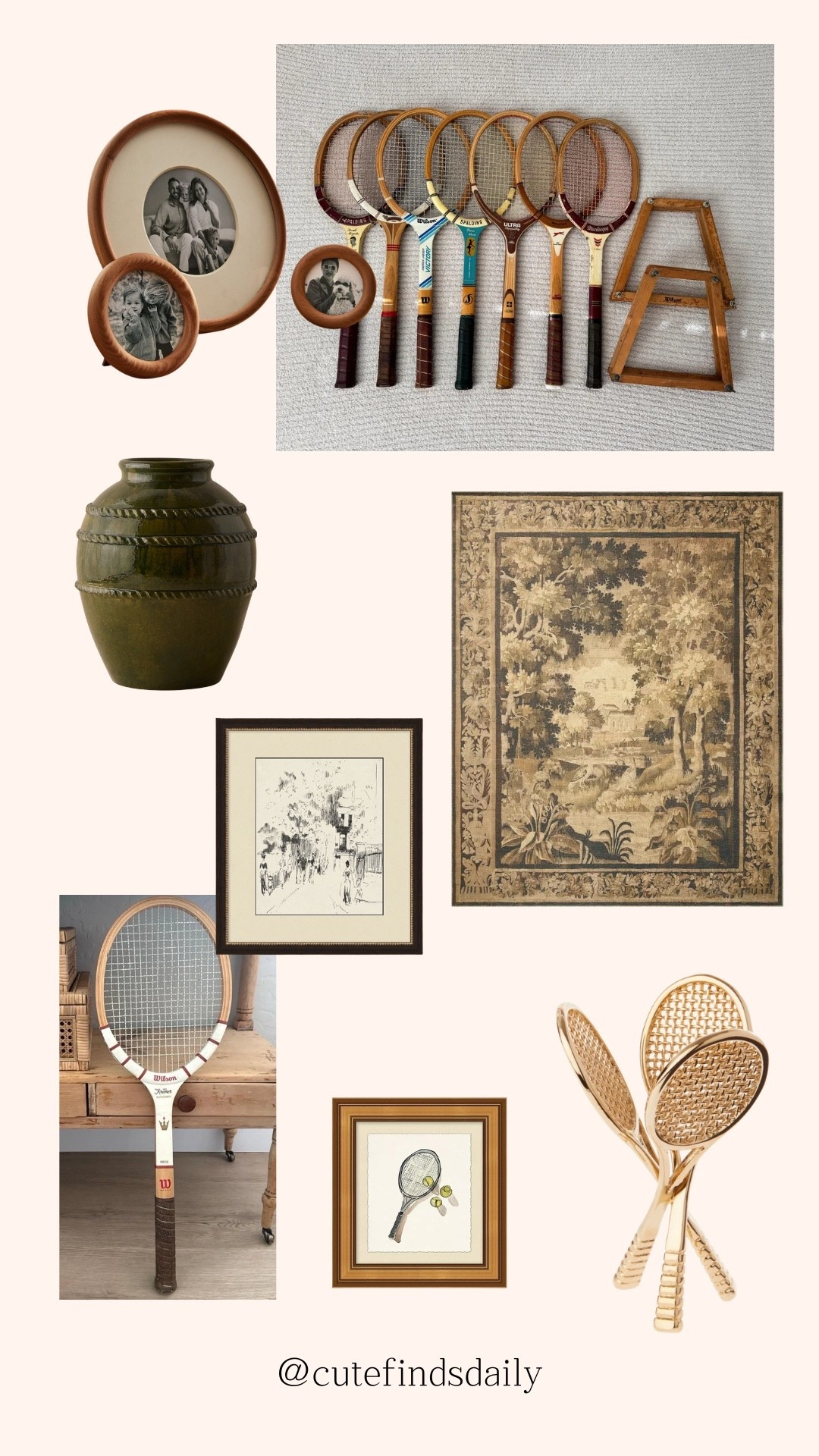 Vintage home decor / viral vintage tennis racket wall art fo your cozy home or apartment 

#LTKspring #LTKspringtrends #LTKHome