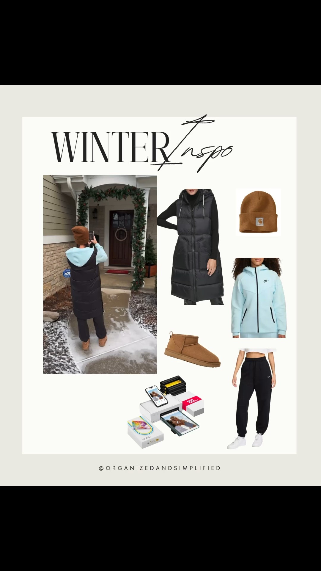 My go to outfit this winter!  Comfortable and kept me warm when taking down Christmas decorations in the Chicago winter! 

I used the Liene instant printer to help keep me organized!  You can shop it at Amazon!

#LTKSeasonal #LTKActive #LTKHome