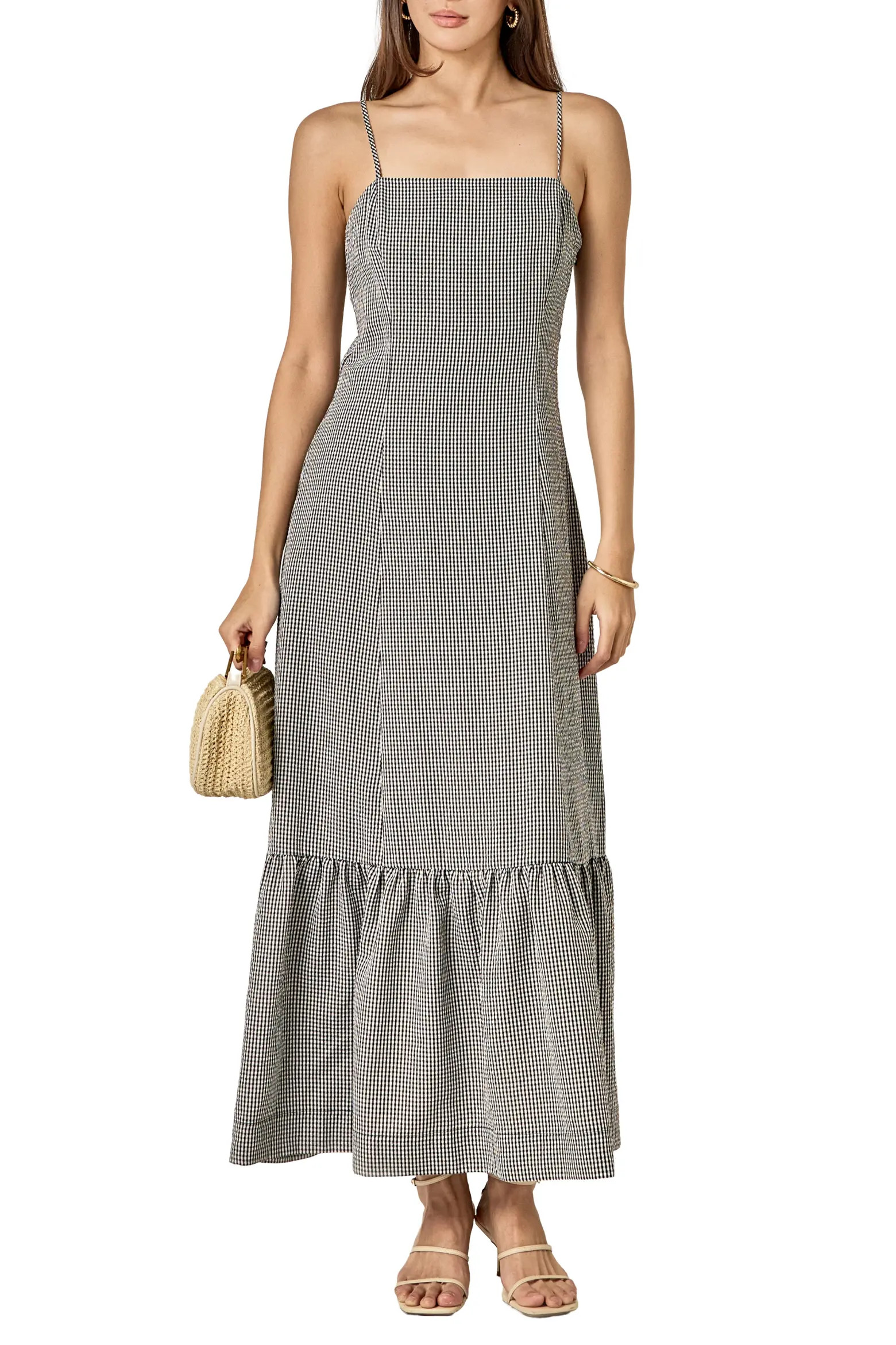 Gingham Ruffle Hem Maxi Dress (Women) | Nordstrom | Nordstrom