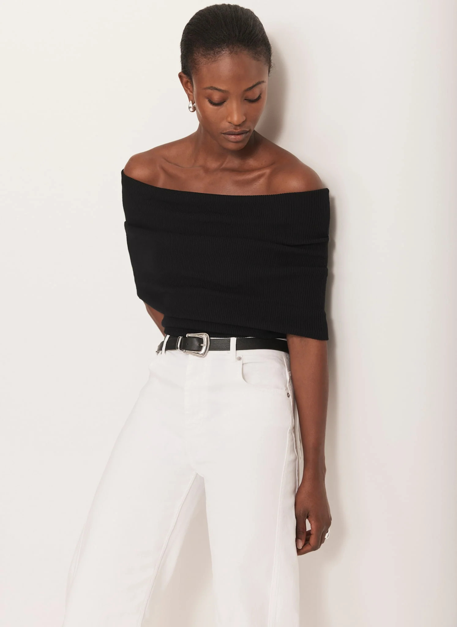 Black Sleeveless Knit Top | Mint Velvet