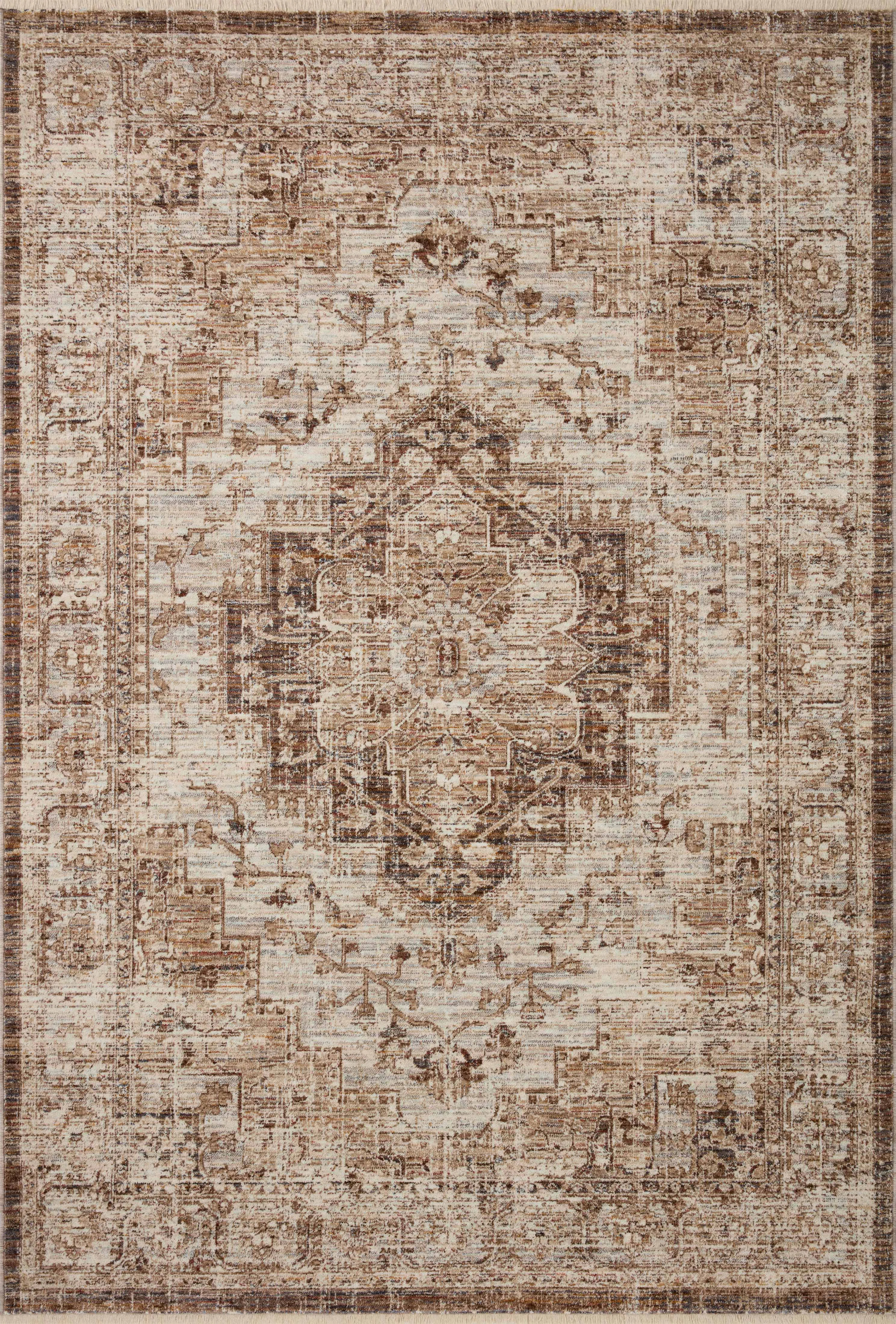 Loloi Rugs Sorrento Oriental Machine Made Power Loom Polyester Area Rug in Beige/Brown & Reviews ... | Wayfair North America
