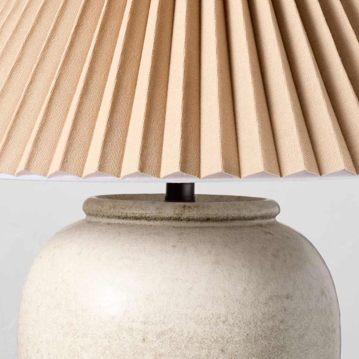 Ceramic Table Lamp Cream with Pleated Fabric Shade - Hearth & Hand™ with Magnolia | Target