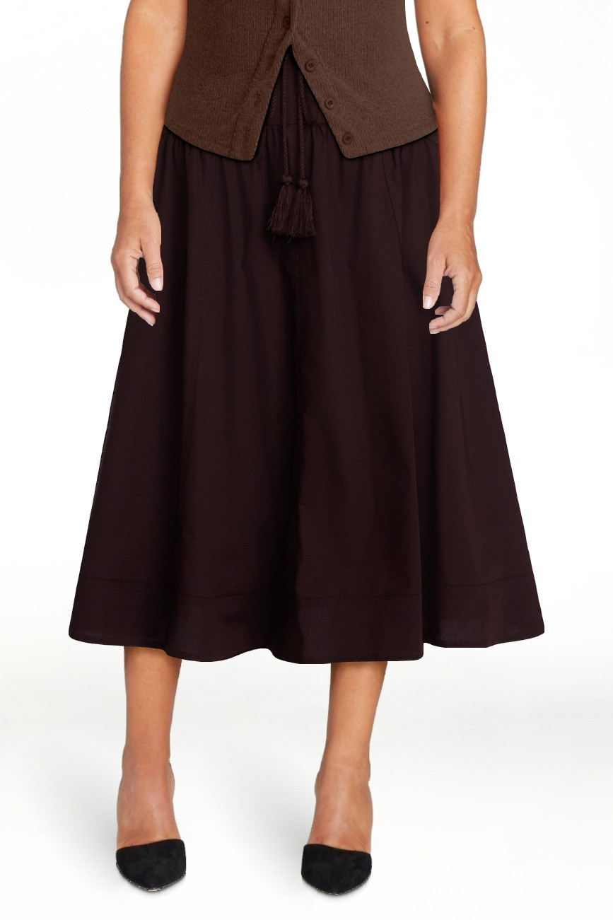 Scenario Women's and Women's Plus Tie Waist Midi Skirt, Sizes XS-4X | Walmart (US)